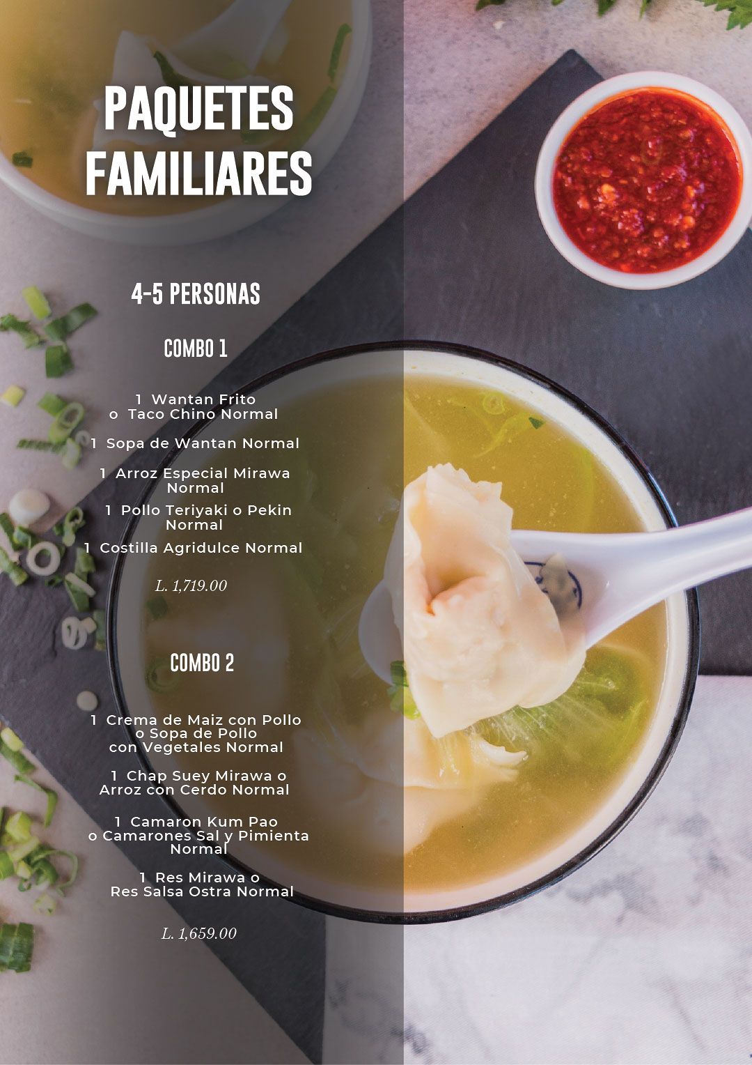 Menú Mirawa Palmira 21
